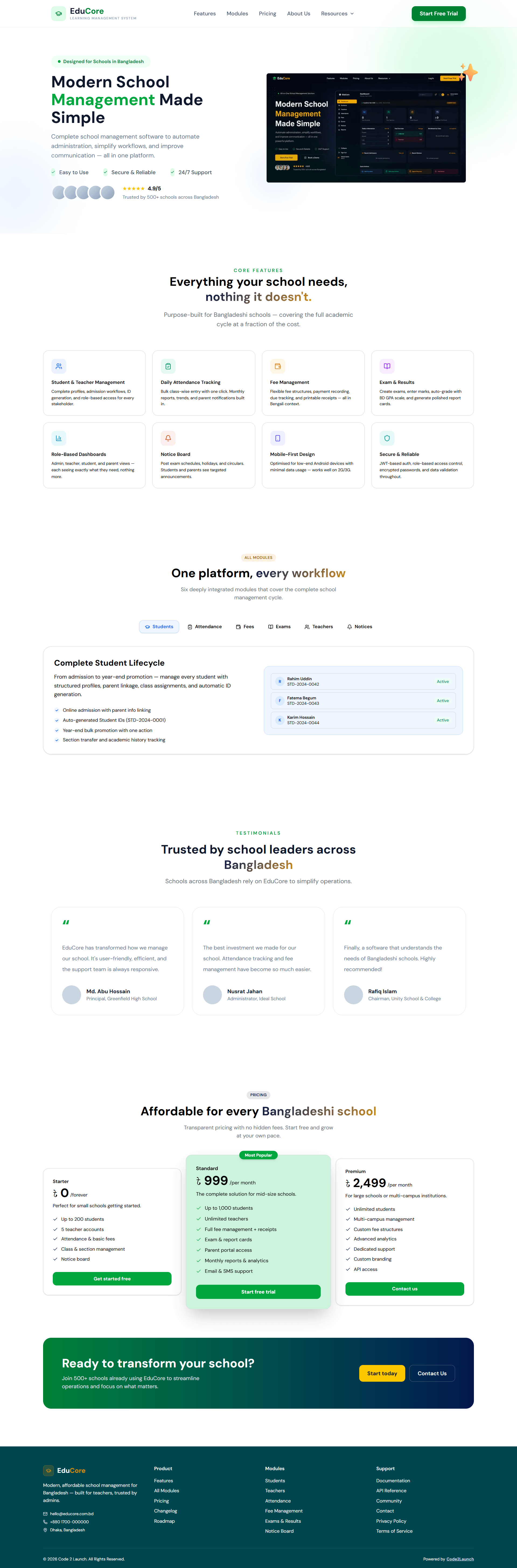 EduCore - Image /projects/educore/ui.png